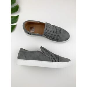 dv by Dolce Vita Anday Casual Sneakers Gray Faux Leather Slip On Shoes Women's 9